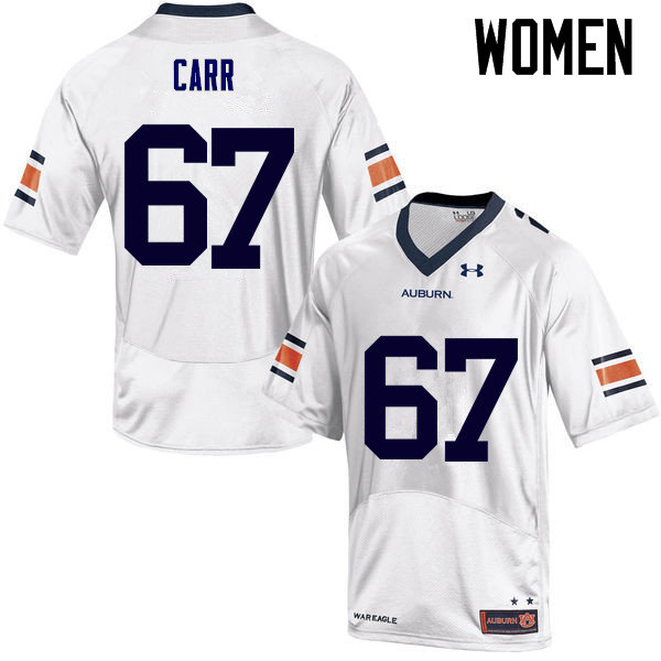 Auburn Tigers Women's Tyler Carr #67 White Under Armour Stitched College NCAA Authentic Football Jersey TVI7774UK